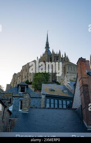 la Flêche et la Merveille, St. Michaels Berg, Normandie, Frankreich Stockfoto