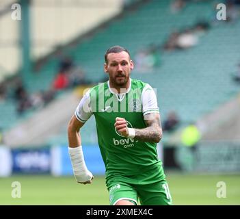 Easter Road Stadium Edinburgh.Scotland.UK.27. Juli 24 Premier Sports Cup Match Hibernian gegen Peterhead. Martin Boyle von Hibernian Credit: eric mccowat/Alamy Live News Stockfoto