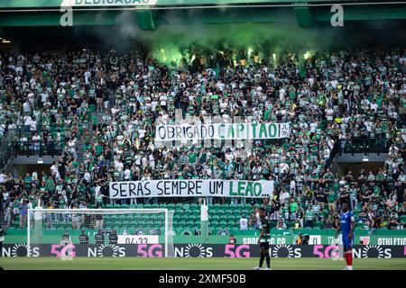 Juli 2024. Lissabon, Portugal. Sportfans während des Freundschaftsspiels zwischen Sporting CP und Athletic Bilbao Credit: Alexandre de Sousa/Alamy Live News Stockfoto