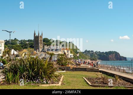 Die Uferpromenade in Teignmouth, Devon, England Stockfoto