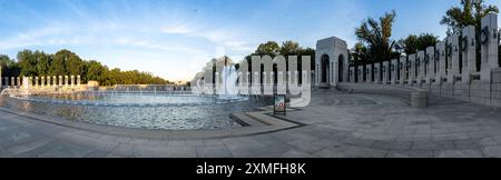 Blick auf das Lincoln Memorial aus dem Zweiten Weltkrieg Stockfoto