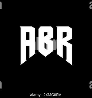 ABR-Letter-Logo für Technologieunternehmen. Schwarz-weiße Farbkombination mit ABR-Logo. ABR-Logo, ABR-Vektor, ABR-Design, ABR-Symbol, ABR-Alph Stock Vektor