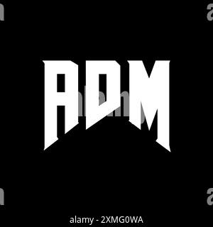 ADM Letter Logo für Technologieunternehmen. Schwarz-weiß-Farbkombination mit ADM-Logo. ADM-Logo, ADM-Vektor, ADM-Design, ADM-Symbol, ADM-Alph Stock Vektor