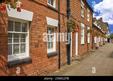 Reihenhäuser in Stratford upon Avon, Warwickshire, England, Großbritannien Stockfoto