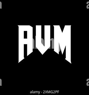 AVM-Letter-Logo für Technologieunternehmen. Schwarz-weiße Farbkombination mit AVM-Logo. AVM-Logo, AVM-Vektor, AVM-Design, AVM-Symbol, AVM-Alph Stock Vektor