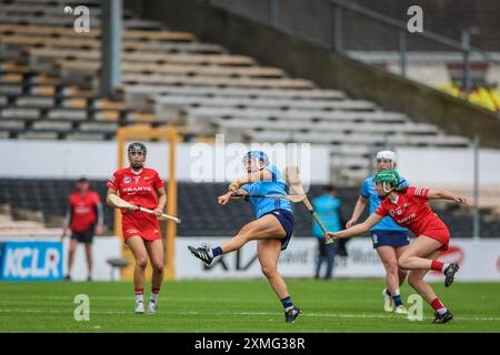 27. Juli 2024, Action aus dem All Ireland Camogie Halbfinale: Cork 4-18 - Dublin 0:09, gespielt im UMPC Nowlan Park, Kilkenny, Irland Stockfoto