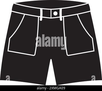 Shorts mit Icon und Illustrationselementen Stock Vektor