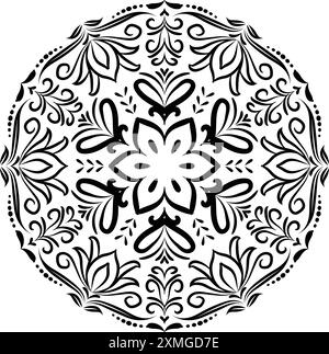 Floral Mandala Vektor Art 32 Stock Vektor