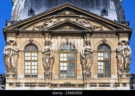 FRANKREICH. PARIS (75) 1ST. BEZIRK. LOUVRE-MUSEUM. DER UHRENPAVILLON Stockfoto