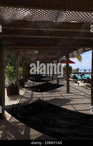 Der Hafen von Roatan ist einer von zwei Kreuzfahrthäfen in Roatan. Stockfoto