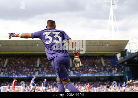 Ipswich, Großbritannien. Juli 2024. Fortuna Düsseldorf Torhüter Florian Kastenmeier während des Freundschaftsspiels Ipswich Town gegen Fortuna Düsseldorf am 27. Juli 2024 in Portman Road, Ipswich, Großbritannien Credit: Every Second Media/Alamy Live News Stockfoto