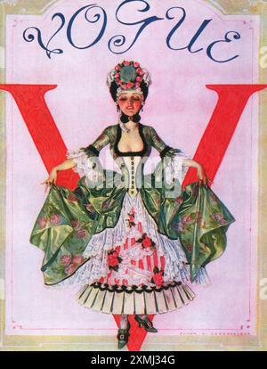 1912 Vogue Ad mit Frank X Leyendecker Art - Life Magazine Fashions Stockfoto