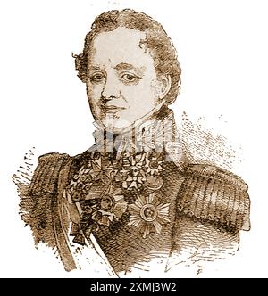 Ein altes Porträt von Viscount Commander Henry Hardinge (1785–1856) Er war Generalgouverneur von Indien und Oberbefehlshaber der britischen Armee Stockfoto