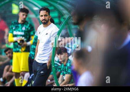 Lissabon, Portugal. Juli 2024. Ruben Amorim, Sporting CP Trainer, der während des Freundschaftsspiels zwischen Sporting CP und Athletic Club im Estadio Jose Alvalade zu sehen war. Endstand; Sporting CP 3:0 Athletic Club. (Foto: Henrique Casinhas/SOPA Images/SIPA USA) Credit: SIPA USA/Alamy Live News Stockfoto