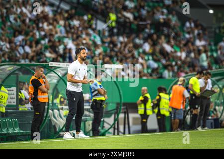Lissabon, Portugal. Juli 2024. Ruben Amorim, Sporting CP Trainer, der während des Freundschaftsspiels zwischen Sporting CP und Athletic Club im Estadio Jose Alvalade zu sehen war. Endstand; Sporting CP 3:0 Athletic Club. (Foto: Henrique Casinhas/SOPA Images/SIPA USA) Credit: SIPA USA/Alamy Live News Stockfoto