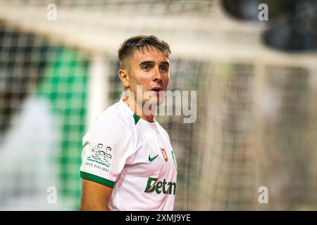 Lissabon, Portugal. Juli 2024. Ivan Fresneda von Sporting CP wurde während des Freundschaftsspiels zwischen Sporting CP und Athletic Club im Estadio Jose Alvalade gesehen. Endstand; Sporting CP 3:0 Athletic Club. (Foto: Henrique Casinhas/SOPA Images/SIPA USA) Credit: SIPA USA/Alamy Live News Stockfoto