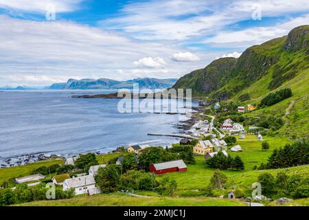 Dorf Runde auf der Insel Runde, Sørøyane Archipel, Herøy, Norwegen Stockfoto