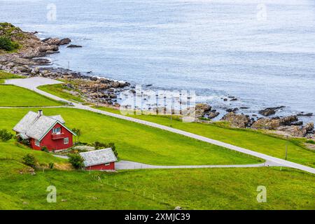 Dorf Runde auf der Insel Runde, Sørøyane Archipel, Herøy, Norwegen Stockfoto