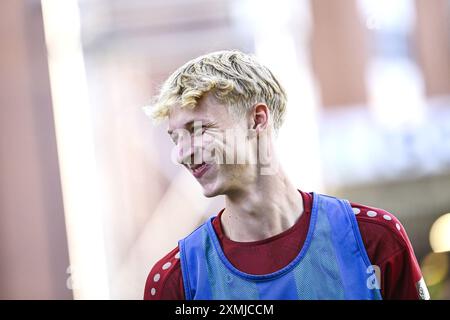 Charleroi, Belgien. Juli 2024. Kobe Corbanie aus Antwerpen, aufgenommen während eines Fußballspiels zwischen Sporting Charleroi und Royal Antwerp FC am Sonntag, den 28. Juli 2024 in Charleroi, am Eröffnungstag der Saison 2024-2025 der ersten Liga der „Jupiler Pro League“ der belgischen Meisterschaft. BELGA FOTO TOM GOYVAERTS Credit: Belga Nachrichtenagentur/Alamy Live News Stockfoto