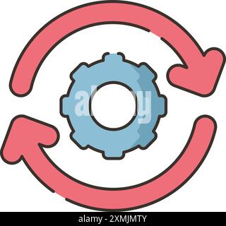 Symbol „Echtzeit-Fortschrittsaktualisierung“ Stock Vektor