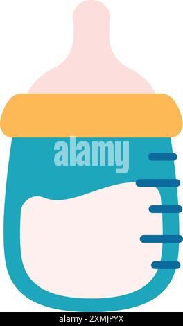 Baby-Milch-Flasche Stock Vektor