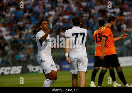 Castel Di Sangro, Abruzzen, Italien. Juli 2024. Während des Vorsaison-Freundschaftsspiels zwischen SSC Napoli und KF Egnatia am 28. Juli 2024 in Castel di Sangro, Italien. (Kreditbild: © Ciro de Luca/ZUMA Press Wire) NUR REDAKTIONELLE VERWENDUNG! Nicht für kommerzielle ZWECKE! Stockfoto