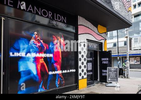 London, Großbritannien - 25. Juli 2014: The Manor Dance Studio in London, Finsbury Park. Stockfoto