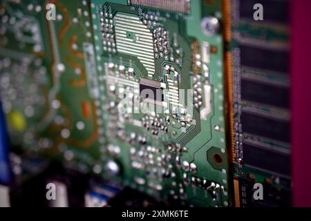 Nahaufnahme Detail einer Computer-Platine Stockfoto