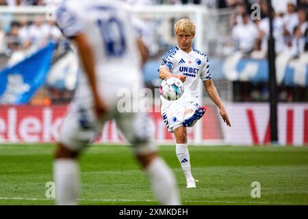 Kopenhagen, Dänemark. Juli 2024. Birger Meling (24) vom FC Kopenhagen während des 3F Superliga-Spiels zwischen dem FC Kopenhagen und Aarhus GF in Parken in Kopenhagen. Quelle: Gonzales Photo/Alamy Live News Stockfoto