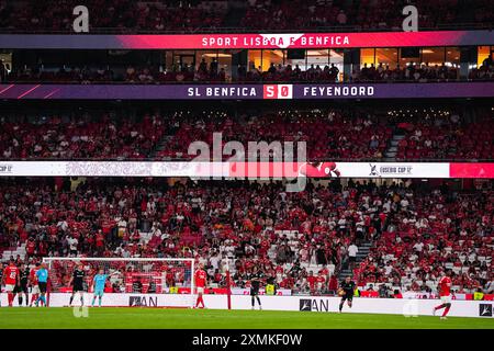 Lissabon, Portugal. Juli 2024. Lissabon - während des vierten Freundschaftsspiels zur Vorbereitung der Eredivisie-Saison 2024/2025 zwischen SL Benfica und Feyenoord im Estadio da Luz am 28. Juli 2024 in Lissabon, Portugal. Credit: Box to Box Pictures/Alamy Live News Stockfoto