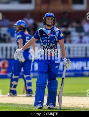 LONDON, VEREINIGTES KÖNIGREICH. 27. Juli, 24. Während The Hundred - London Spirit vs Birmingham Phoenix am 27. Juli 2024 auf dem Lord's Cricket Ground in LONDON ENGLAND. Quelle: Taka Wu/Alamy Live News Stockfoto