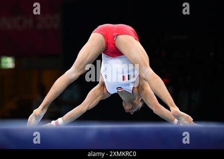 Paul Degouy (Frankreich). Europameisterschaften München 2022: Kunstturnen, Herrenfußboden Stockfoto