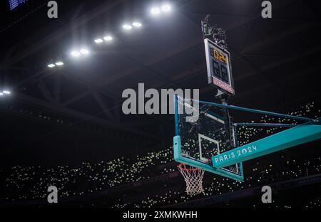 Paris, Frankreich. Juli 2024. Korb Paris 2024 Olympische Spiele Basketball Serbien - USA Olympische Spiele 27.07.2024 Credit: Moritz Müller/Alamy Live News Stockfoto