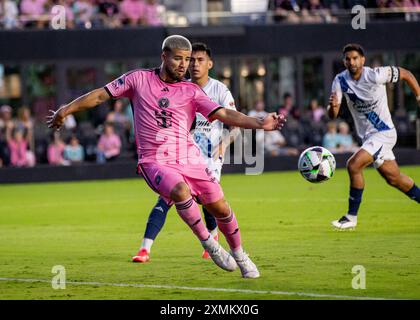 Fort Lauderdale, USA, 27. Juli 2024, Marcelo Weigandt beim Spiel Inter Miami CF gegen Puebla Leagues Cup. Quelle: Chris Arjoon/American Presswire Stockfoto