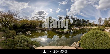 17.04.2021. Düsseldorf. Japanischer Garten im Düsseldorfer Nordpark. Stockfoto
