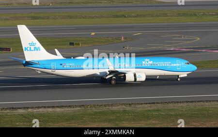 ISTANBUL, TURKIYE - 05. NOVEMBER 2022: KLM Boeing 737-8K2 (42149) Landung zum Internationalen Flughafen Istanbul Stockfoto