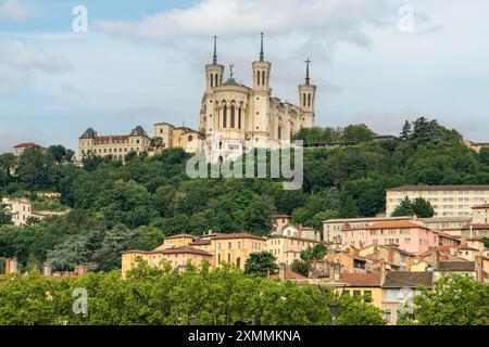 Basilique Notre-Dame, Lyon, Rhone, Frankreich Stockfoto