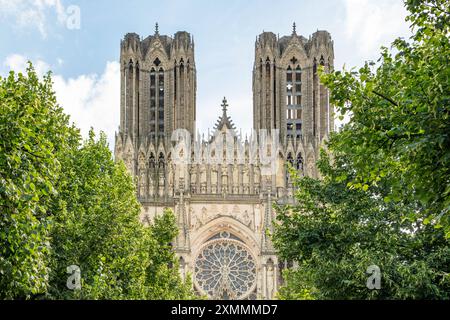 Cathedrale Notre-Dame de Reims, Reims, Champagne, Frankreich Stockfoto