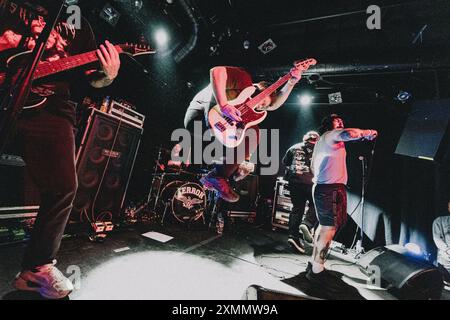 Kopenhagen, Dänemark. Juli 2024. Die dänische Hardcore-Band Lifesick spielt ein Live-Konzert im Pumpehuset in Kopenhagen. Quelle: Gonzales Photo/Alamy Live News Stockfoto