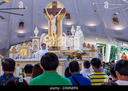 Sto. Nino de Paz Greenbelt Catholic Chapel, Manila, Philippinen Stockfoto