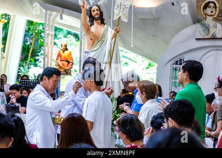 Sto. Nino de Paz Greenbelt Catholic Chapel, Manila, Philippinen Stockfoto