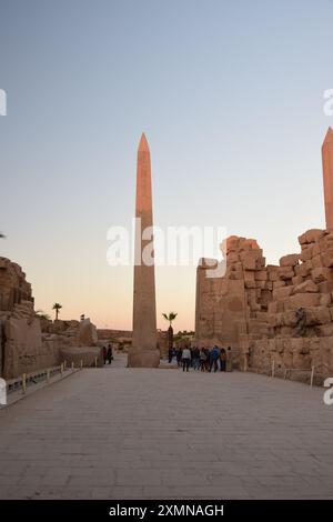 Die große Hypostilhalle im Karnak Tempelkomplex - Luxor, Ägypten Stockfoto