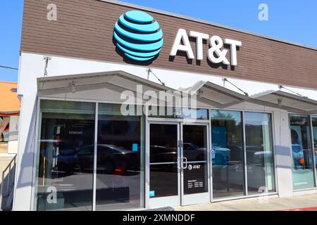 AT&T-Speicher. AT&T (American Telephone and Telegraph Company) amerikanische multinationale Telekommunikationsholdinggesellschaft Stockfoto