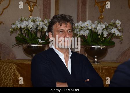 Jonas Kaufmann, Schießen, 2024, Salzburg, Manfred Siebinger *** Jonas Kaufmann, Schießen, 2024, Salzburg, Manfred Siebinger Stockfoto