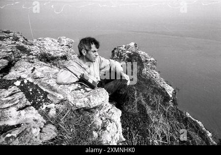 Steep Holm Island, Bristol Channel 26. August 1990 Foto von Roger Bamber Stockfoto