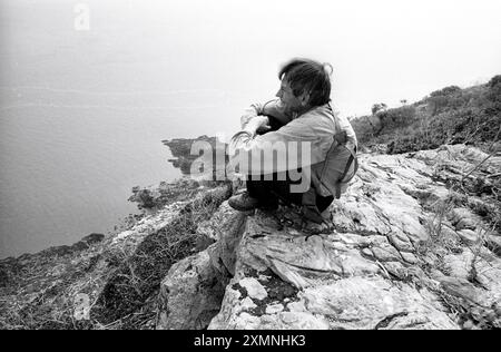 Steep Holm Island, Bristol Channel 26. August 1990 Foto von Roger Bamber Stockfoto