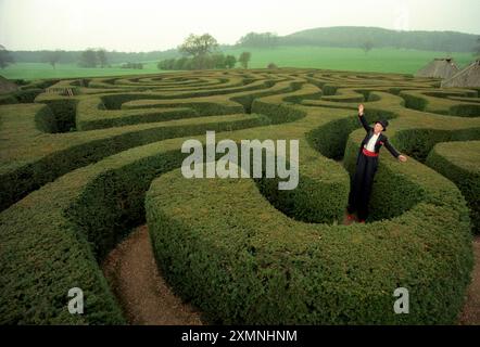 Longleat Labyrinth und Stelzen 9. August 1996 Foto von Roger Bamber Stockfoto