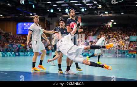 Paris, Frankreich. Juli 2024. Christoph Steinert (DE) Paris Olympische Spiele 2024 Handball Japan vs Deutschland Japan vs Deutschland Olympische Spiele 29.07.2024 Credit: Moritz Müller/Alamy Live News Stockfoto