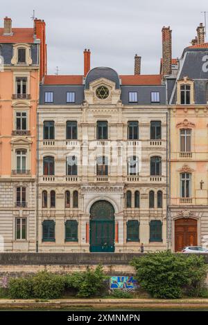 Lyon, Frankreich. Juni 2024. Die große Synagoge wurde 1864 von Abraham Hirsch erbaut und befindet sich in La Presqu'île am Fluss Saone Stockfoto