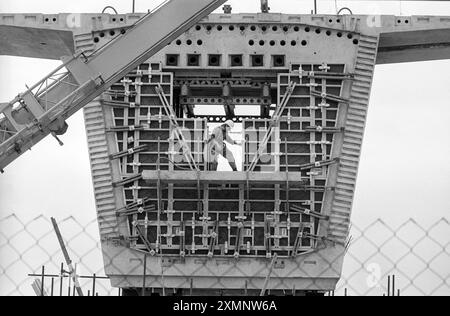 Severn Crossing Bridge 26. August 1993 Foto von Roger Bamber Stockfoto